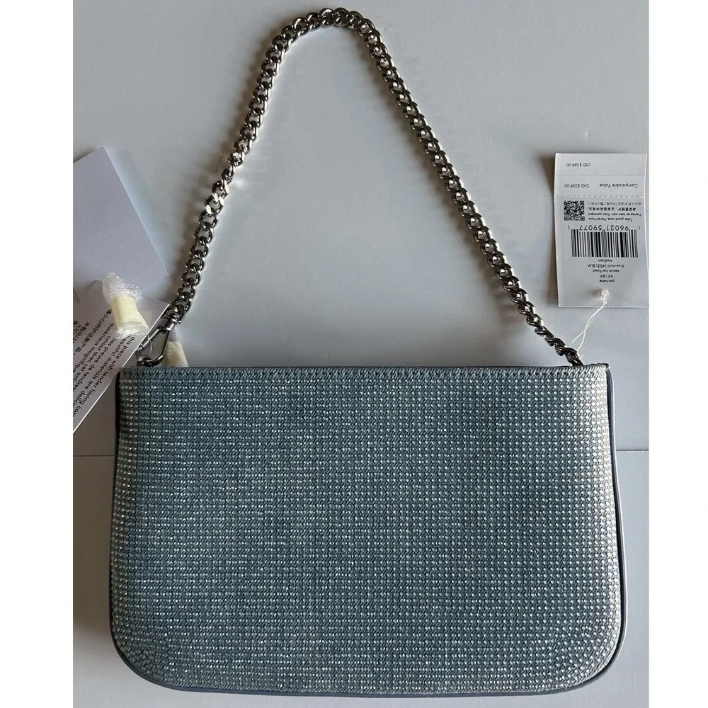 Kate Spade Madison Studded Denim Lily Pochette NWT MSRP $269.00